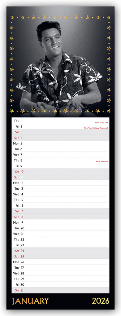 Weitere Ansicht: Elvis 2026 - Slimline-Kalender | Danilo
