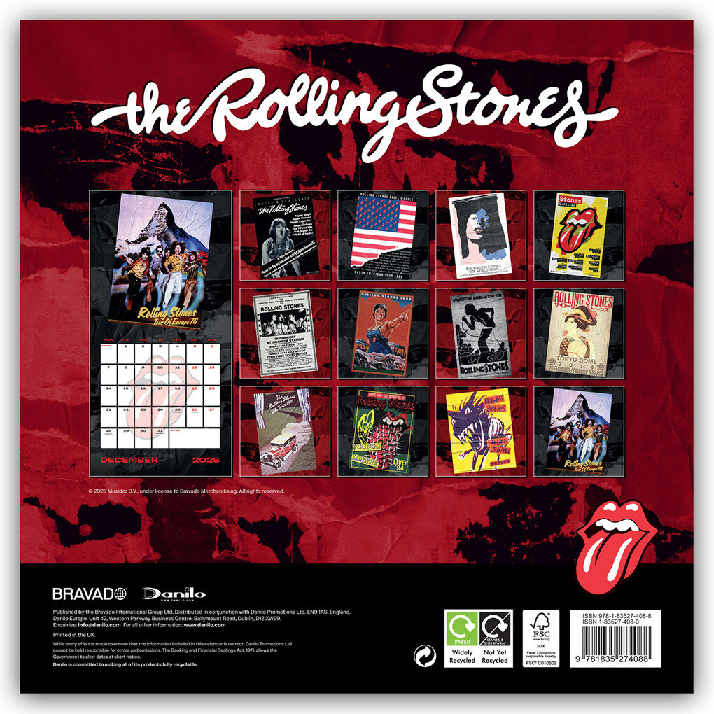 Weitere Ansicht: The Rolling Stones - Die Rolling Stones 2026 - Wandkalender