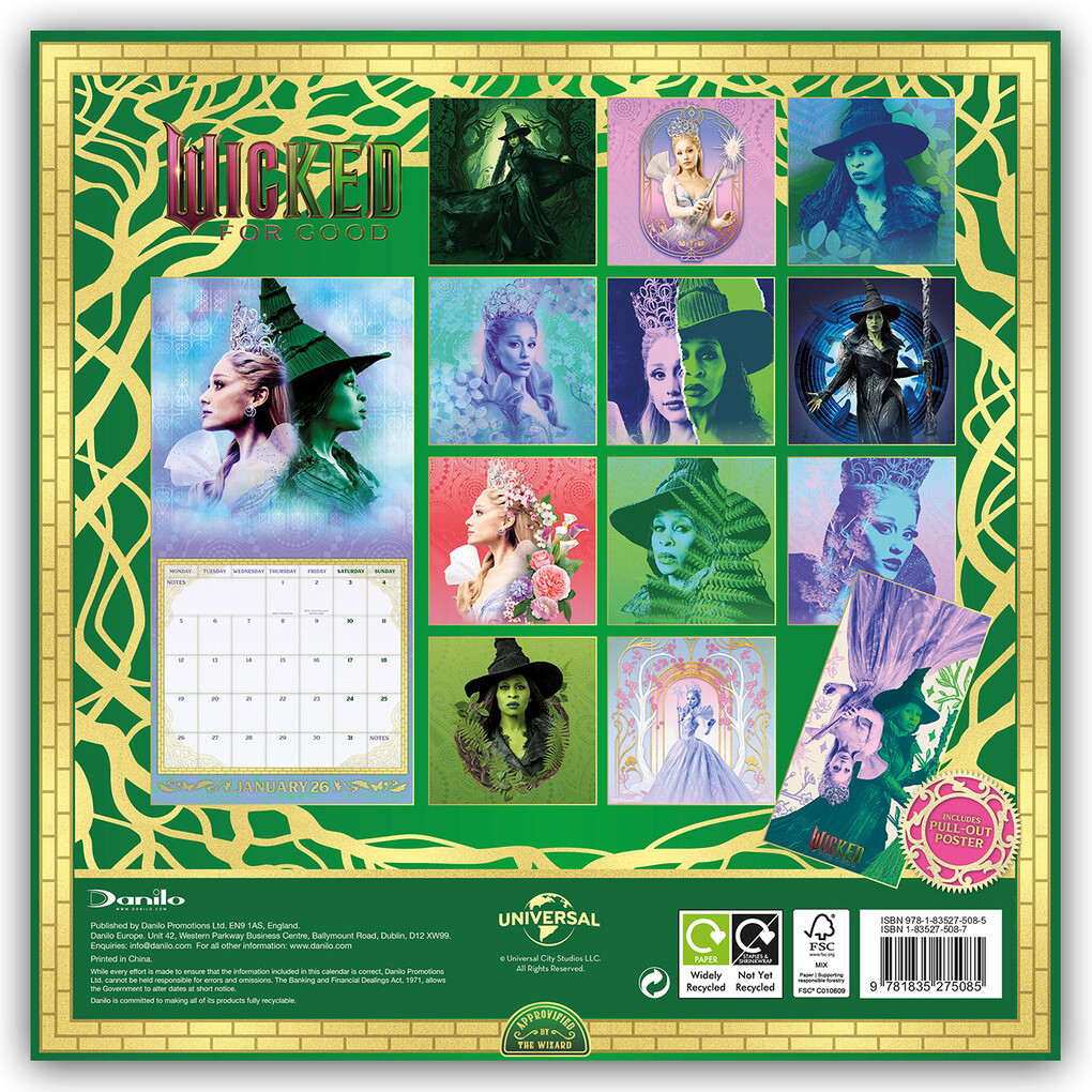 Weitere Ansicht: Wicked - Die Hexen von Oz - Offizieller Kalender 2026