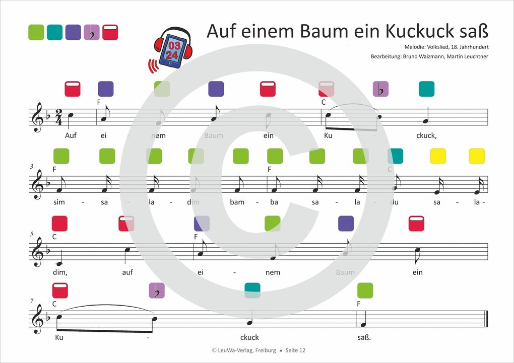 Weitere Ansicht: Einfacher!-Geht-Nicht: 34 Kinderlieder BAND 1+2 für die RAINBOW Instrumente (+Play-Along-Streaming) | LeuWa | Martin Leuchtner, Bruno Waizmann
