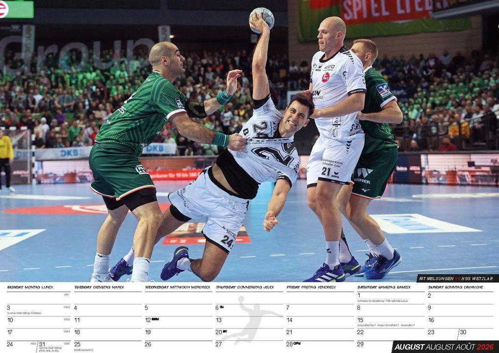 Weitere Ansicht: Handball Kalender 2026 | Johannes Golla, Mathias Gidsel, Sander Sagosen