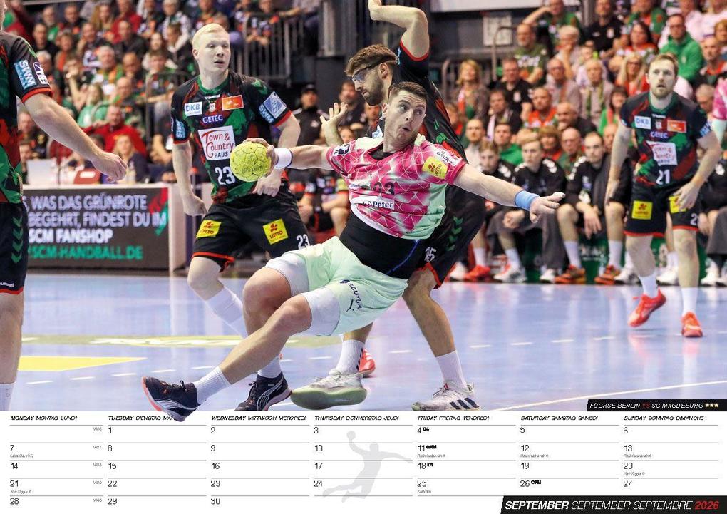 Weitere Ansicht: Handball Kalender 2026 | Johannes Golla, Mathias Gidsel, Sander Sagosen