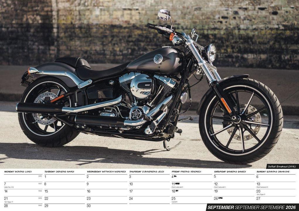 Weitere Ansicht: Harleys 2026 - Der Harley Davidson Kalender
