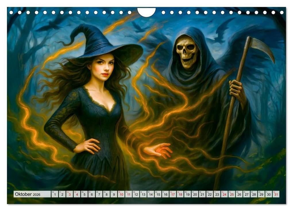 Weitere Ansicht: Mystische Hexen - Magische Frauen und finstere Nächte (Wandkalender 2026 DIN A4 quer), CALVENDO Monatskalender | Anja Frost, Calvendo