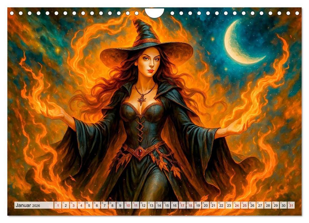 Weitere Ansicht: Mystische Hexen - Magische Frauen und finstere Nächte (Wandkalender 2026 DIN A4 quer), CALVENDO Monatskalender | Anja Frost, Calvendo