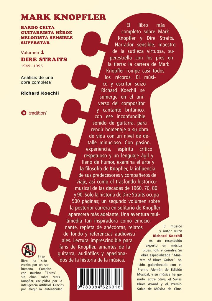 Weitere Ansicht: Mark Knopfler (Volumen 1, Dire Straits) - el apasionante libro de 530 páginas, edición especial en español | Richard Koechli