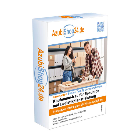 Produktbild: Lernkarten Kaufmann für Spedition und Logistikdienstleistung Verkehrsträger Prüfungsvorbereitung | Daniel Becker