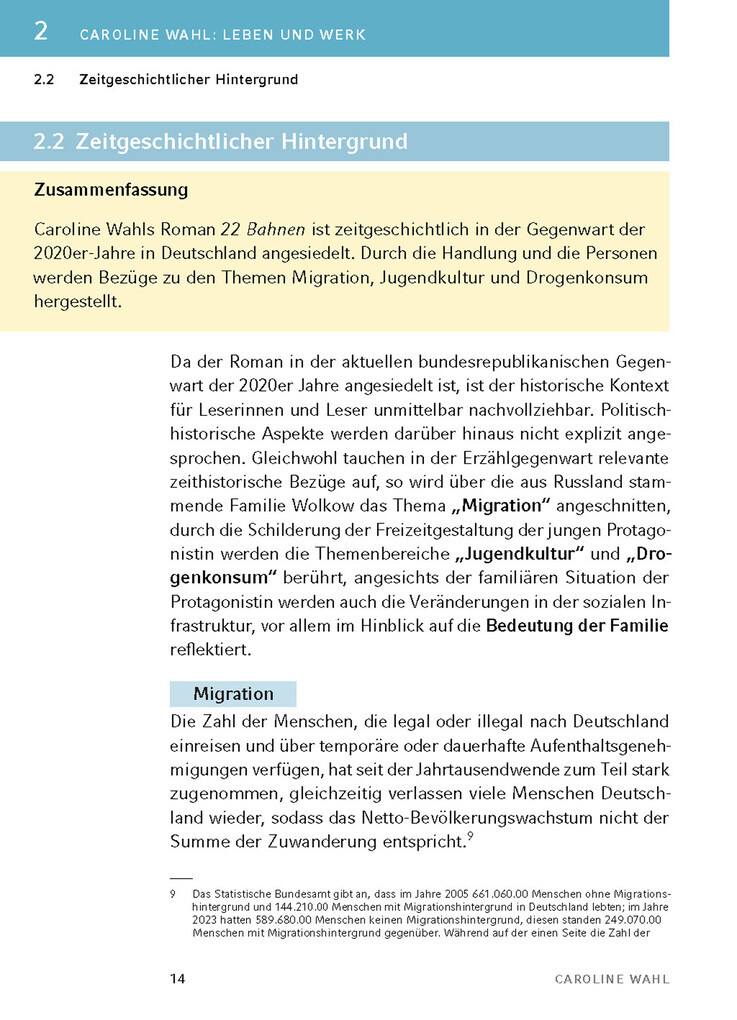 Weitere Ansicht: 22 Bahnen von Caroline Wahl - Textanalyse und Interpretation | Caroline Wahl