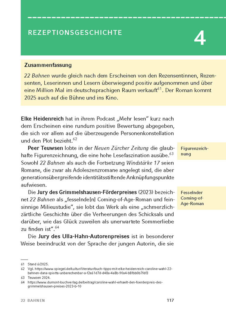 Weitere Ansicht: 22 Bahnen von Caroline Wahl - Textanalyse und Interpretation | Caroline Wahl