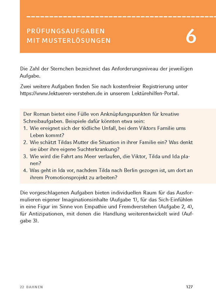 Weitere Ansicht: 22 Bahnen von Caroline Wahl - Textanalyse und Interpretation | Caroline Wahl