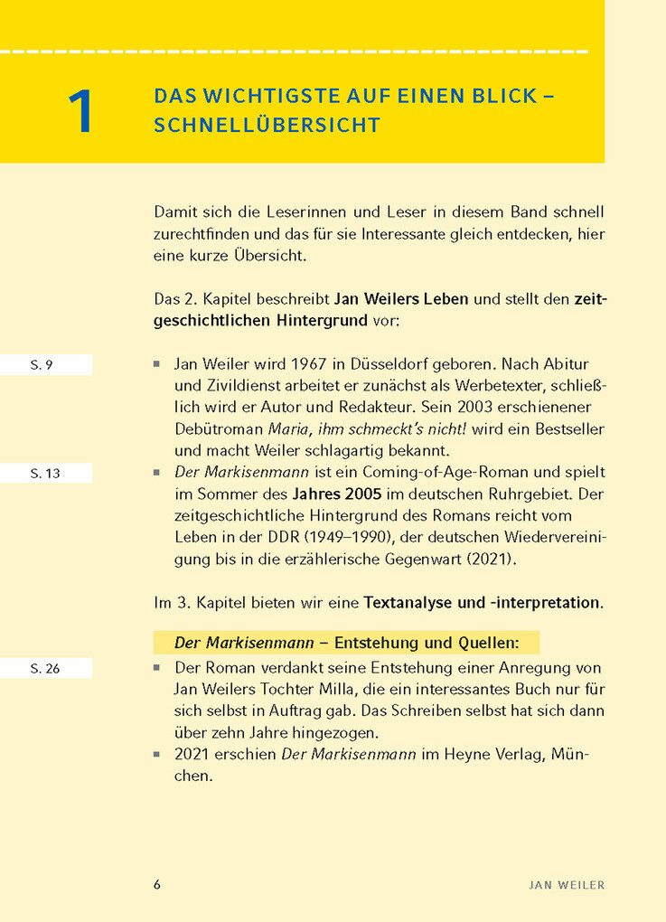 Weitere Ansicht: Der Markisenmann von Jan Weiler - Textanalyse und Interpretation | Jan Weiler, Volker Krischel