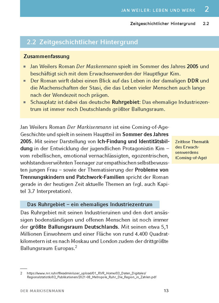 Weitere Ansicht: Der Markisenmann von Jan Weiler - Textanalyse und Interpretation | Jan Weiler, Volker Krischel