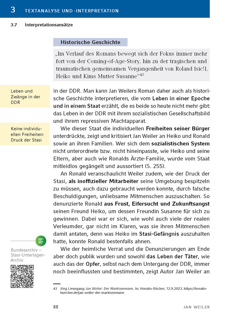 Weitere Ansicht: Der Markisenmann von Jan Weiler - Textanalyse und Interpretation | Jan Weiler, Volker Krischel