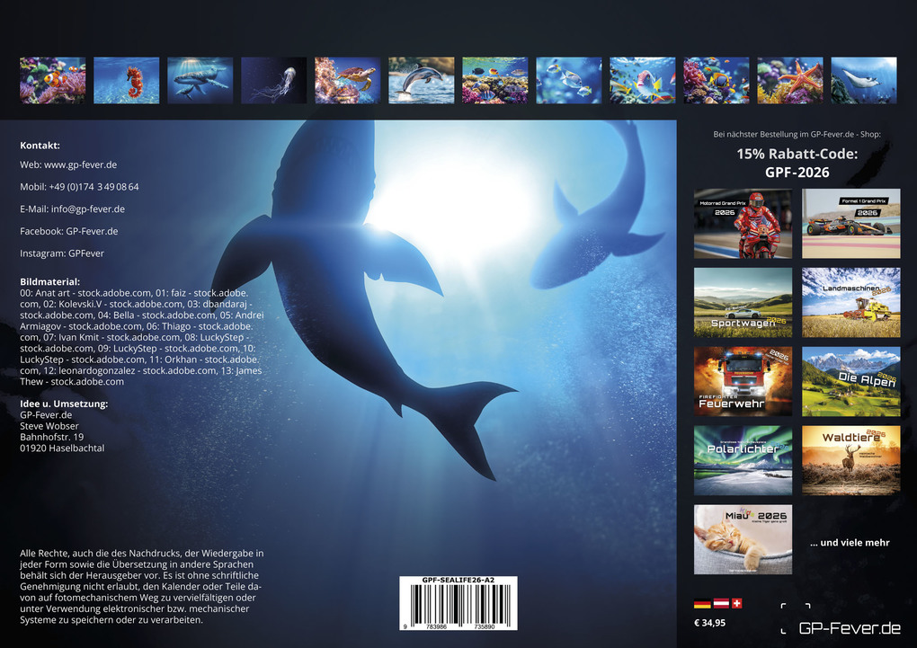 Weitere Ansicht: Sealife - verborgene Tiefen - 2026 - Kalender DIN A2