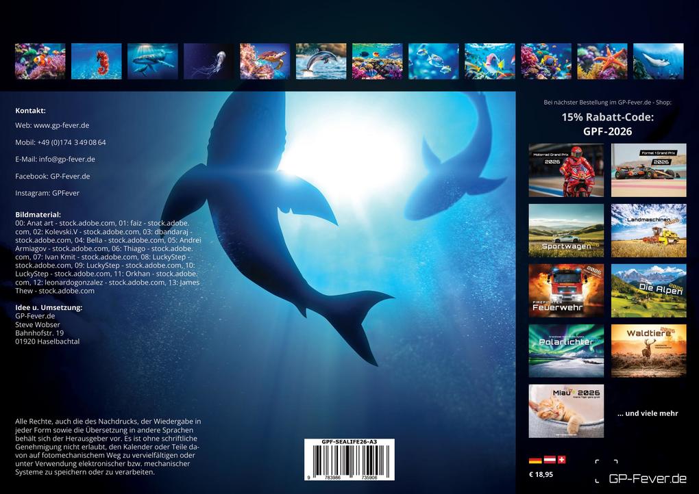 Weitere Ansicht: Sealife - verborgene Tiefen - 2026 - Kalender DIN A3
