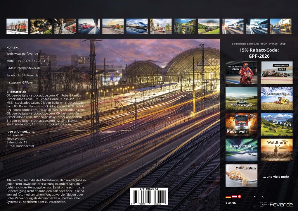 Weitere Ansicht: Eisenbahn - faszinierende Bahnwelt - 2026 - Kalender DIN A2