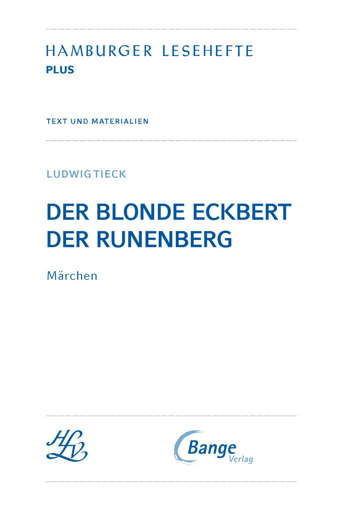Weitere Ansicht: Der blonde Eckbert / Der Runenberg (Textausgabe) | Ludwig Tieck