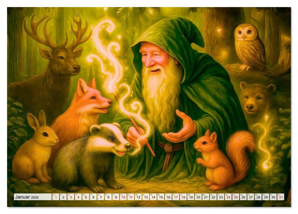 Weitere Ansicht: Magische Meister - Kalender über Zauberer und ihre Kräfte (Tischkalender 2026 DIN A5 quer), CALVENDO Monatskalender | Anja Frost, Calvendo