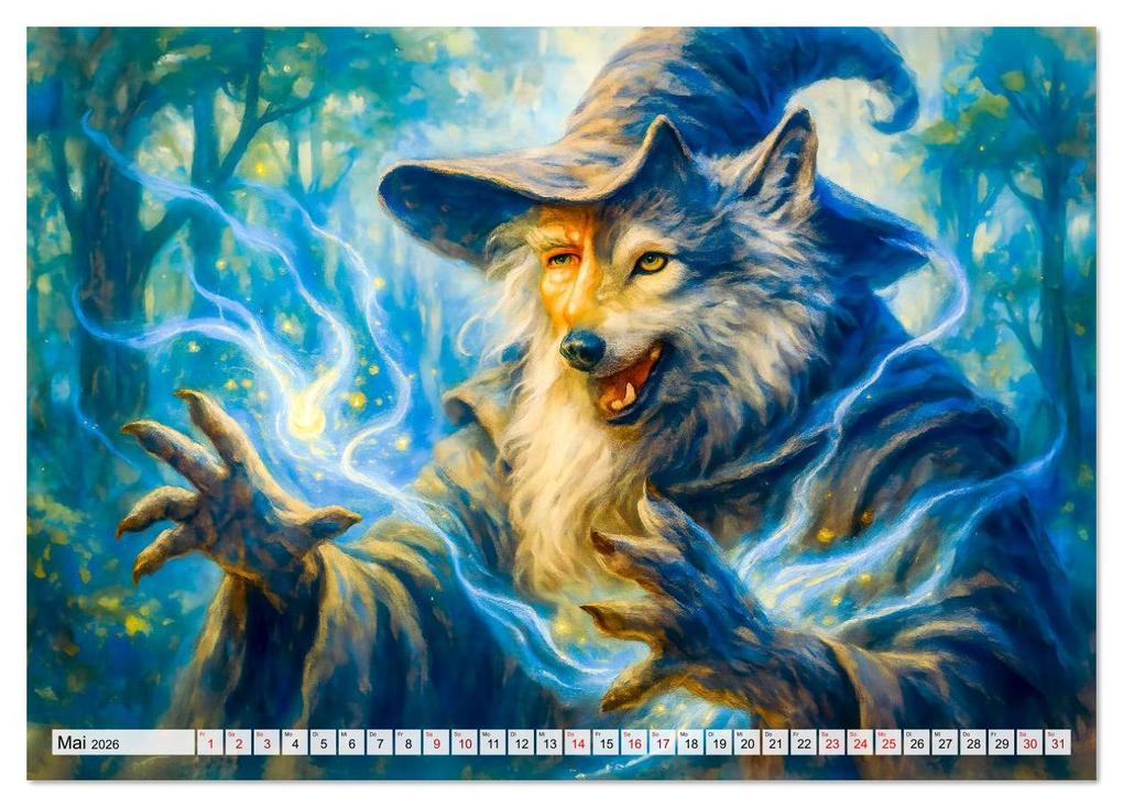 Weitere Ansicht: Magische Meister - Kalender über Zauberer und ihre Kräfte (Tischkalender 2026 DIN A5 quer), CALVENDO Monatskalender | Anja Frost, Calvendo