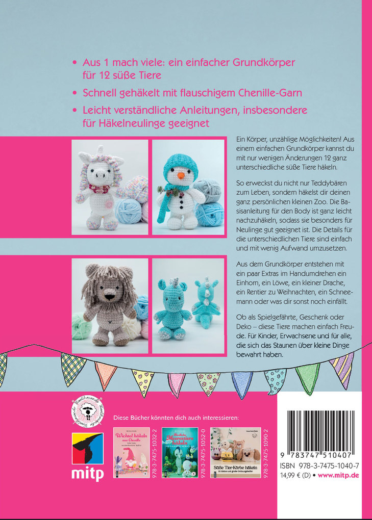Weitere Ansicht: Süße Chenille-Tiere häkeln - ganz leicht