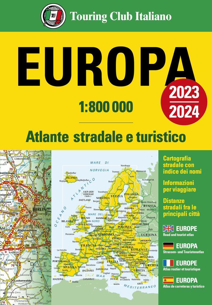 Produktbild: Europa. Atlante stradale e turistico 1:800.000
