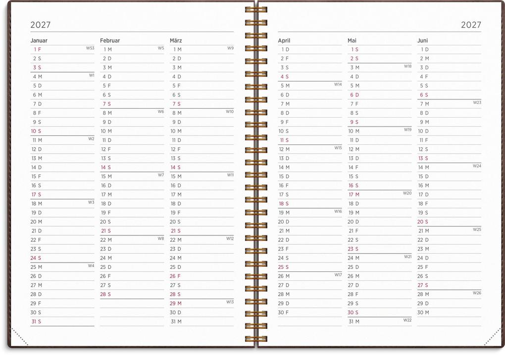 Weitere Ansicht: Burde Kalender 2026 Senator A5 Twist braun