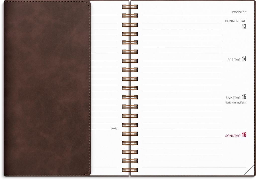 Weitere Ansicht: Burde Kalender 2026 Senator A6 Twist braun