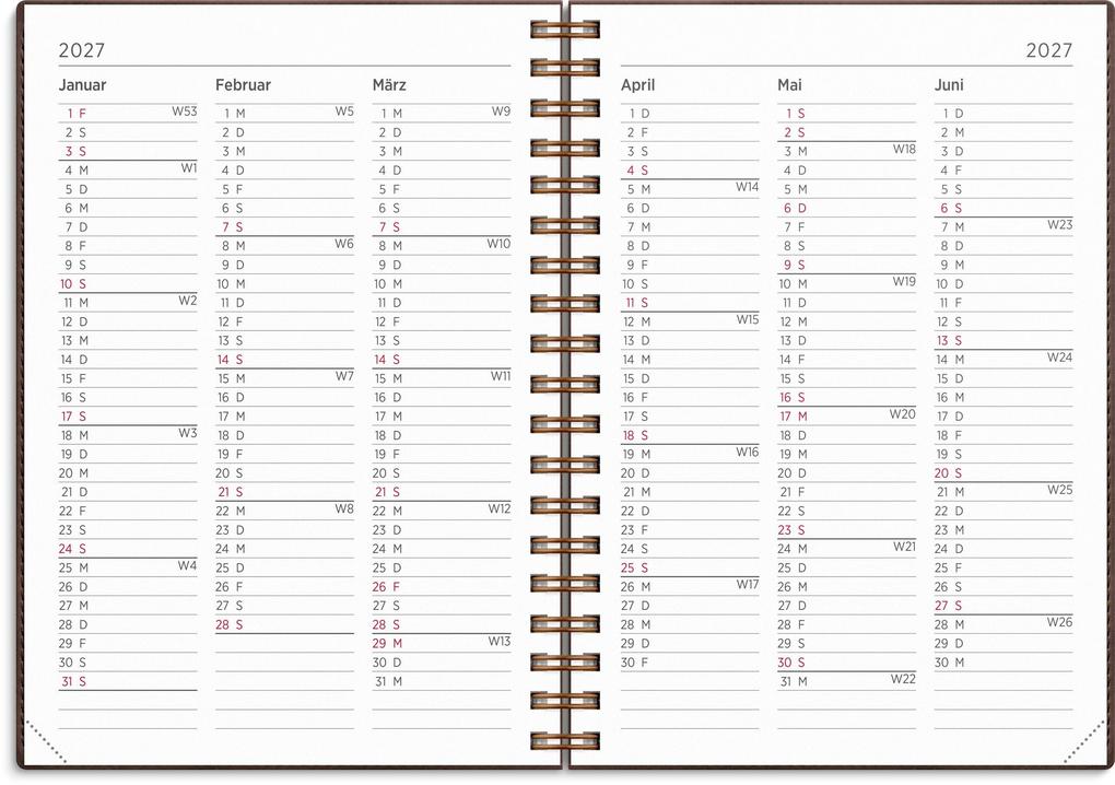 Weitere Ansicht: Burde Kalender 2026 Senator A6 Twist braun