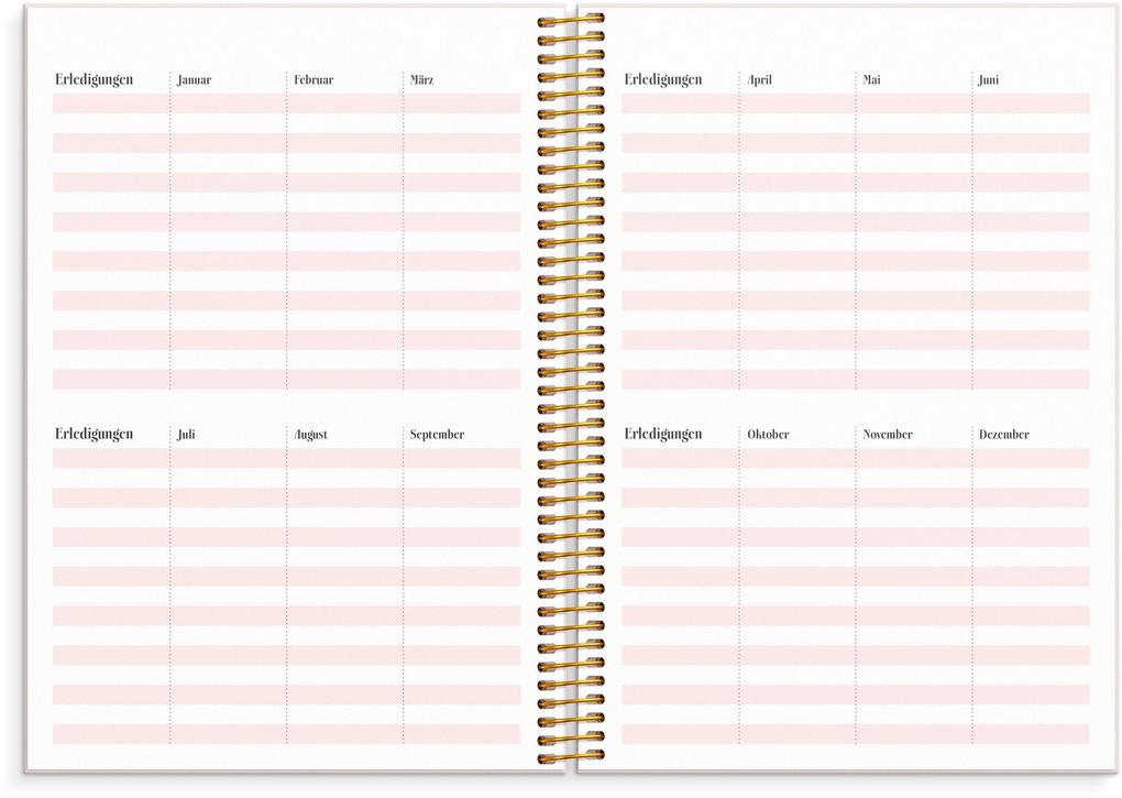 Weitere Ansicht: Burde Life Planner Pink Horizontal 2026