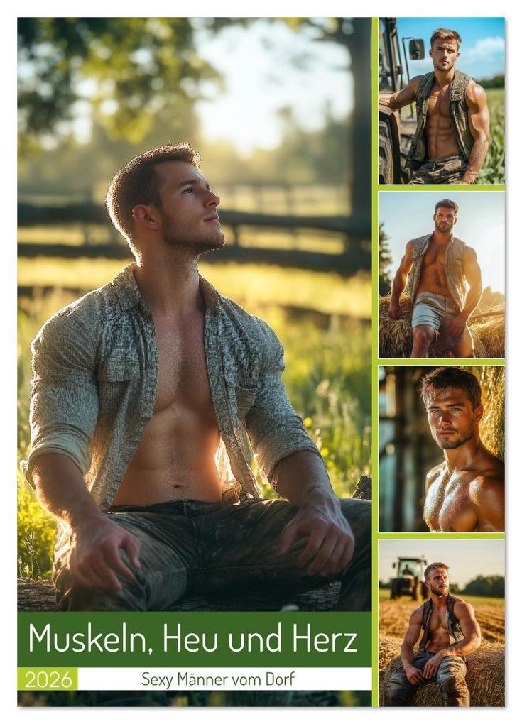 Produktbild: Muskeln, Heu und Herz - Sexy Männer vom Dorf (Wandkalender 2026 DIN A4 hoch), CALVENDO Monatskalender | MB Fotografie, Calvendo