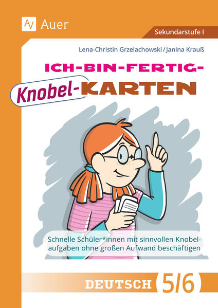 Produktbild: Ich-bin-fertig-Knobelkarten Deutsch Klassen 5-6 | Lena-Christin Grzelachowski, Janina Krauß