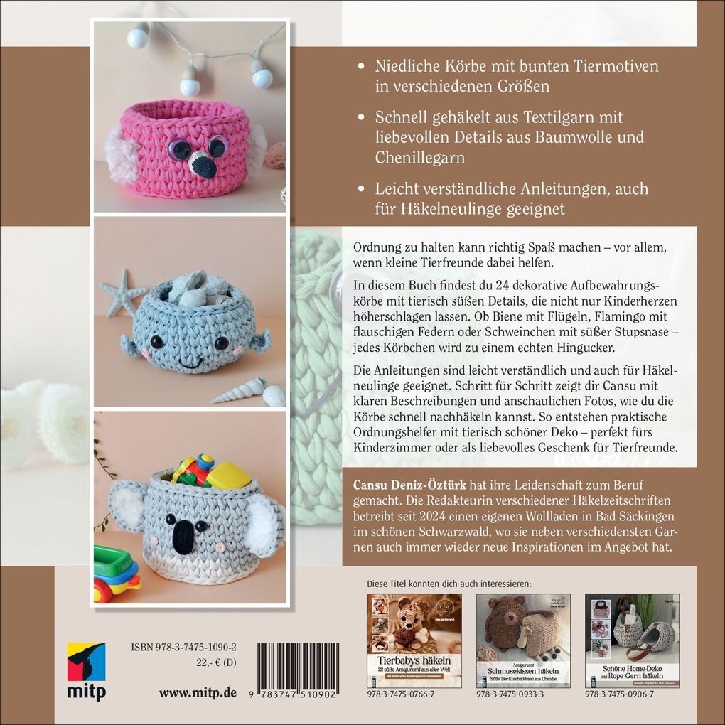 Weitere Ansicht: Amigurumi: Süße Tier-Körbe häkeln | Cansu Deniz-Öztürk