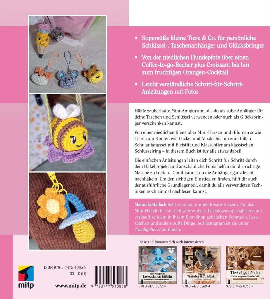 Weitere Ansicht: Amigurumi Taschenanhänger & Schlüsselanhänger häkeln | Manuela Ballack