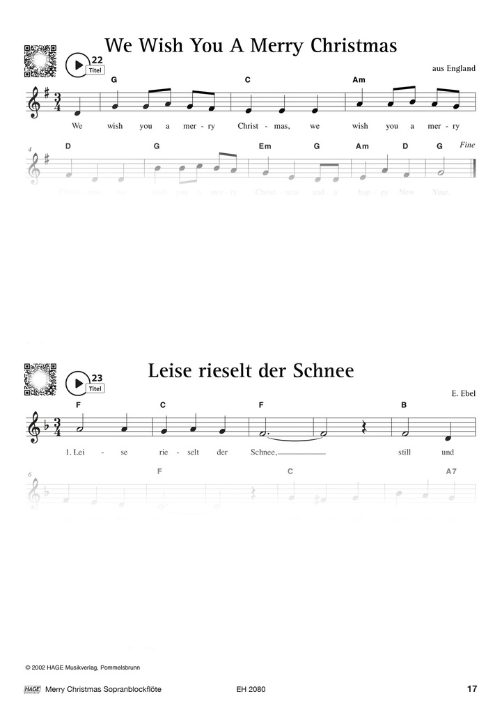 Weitere Ansicht: Merry Christmas für Blockflöte