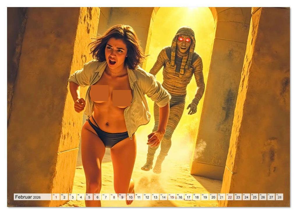 Weitere Ansicht: Spicy Fantasy - Vintage Horror und nackte Haut (Wandkalender 2026 DIN A4 quer), CALVENDO Monatskalender | pixs:sell pixs:sell, Calvendo, pixs:sell, Sell Pixs:Sell