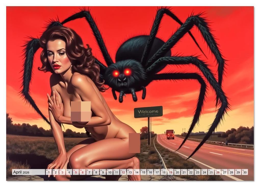Weitere Ansicht: Spicy Fantasy - Vintage Horror und nackte Haut (Wandkalender 2026 DIN A4 quer), CALVENDO Monatskalender | pixs:sell pixs:sell, Calvendo, pixs:sell, Sell Pixs:Sell