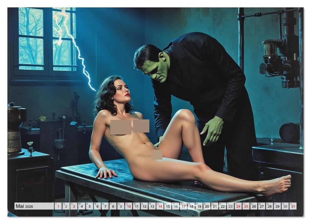 Weitere Ansicht: Spicy Fantasy - Vintage Horror und nackte Haut (Wandkalender 2026 DIN A4 quer), CALVENDO Monatskalender | pixs:sell pixs:sell, Calvendo, pixs:sell, Sell Pixs:Sell
