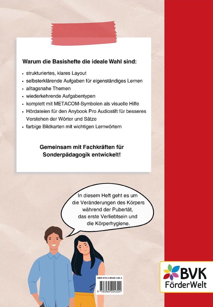Weitere Ansicht: Basisheft Sexualerziehung: Körper und Pubertät | Marita Inderrath