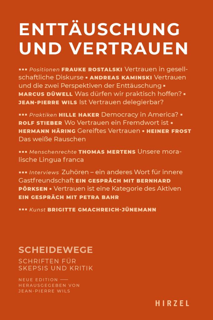 Produktbild: Enttäuschung und Vertrauen