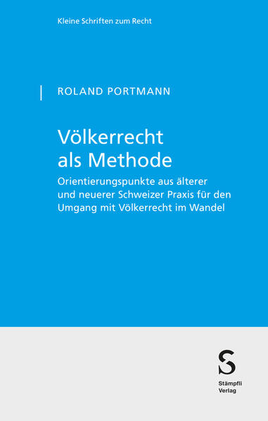 Produktbild: Völkerrecht als Methode | Roland Portmann