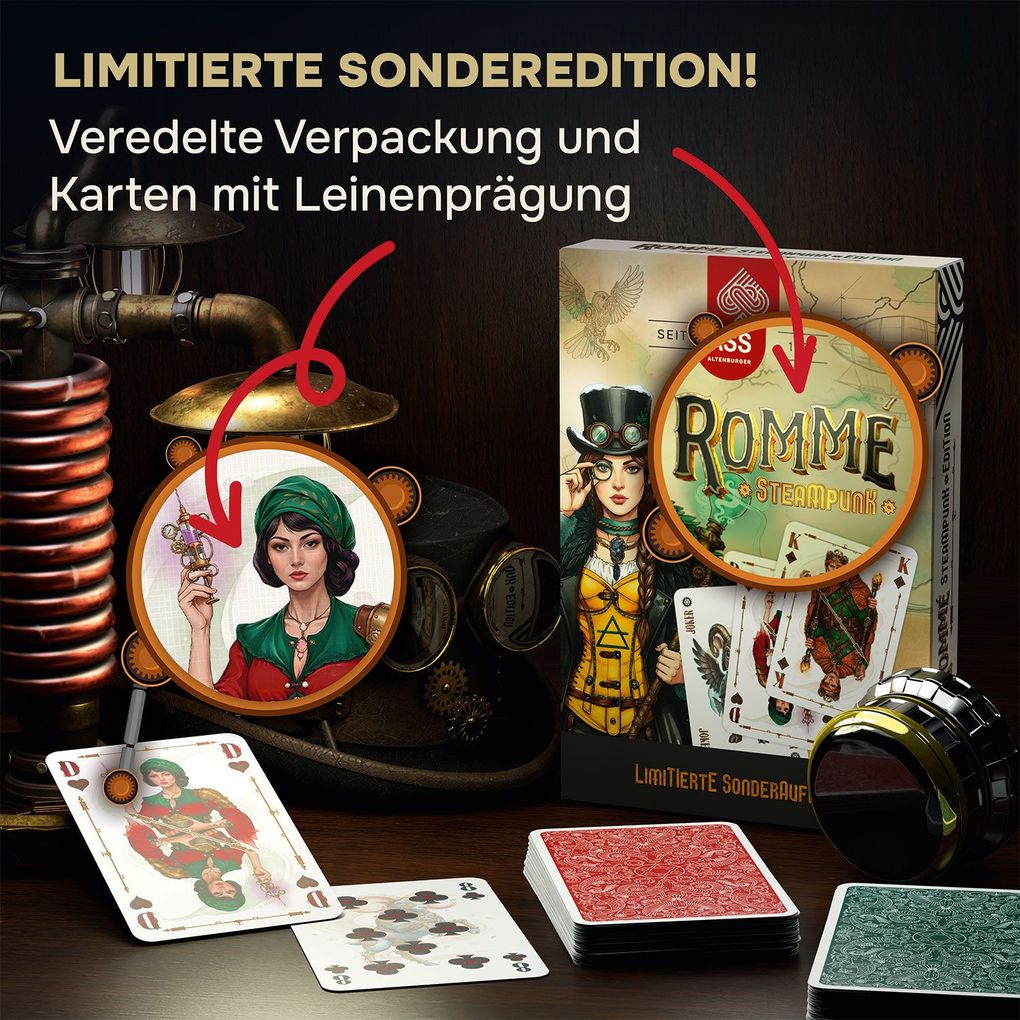 Weitere Ansicht: ASS Altenburger Special Rommé - Steampunk | ASS - Spielkartenfabrik Altenburg GmbH