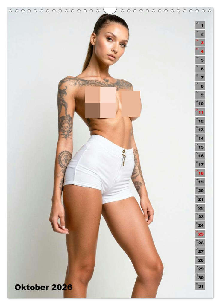 Weitere Ansicht: NACKTE BRÜSTE - Unzensierte Frauen mit Tattoo (Wandkalender 2026 DIN A3 hoch), CALVENDO Monatskalender | Calvendo, MB Fotografie