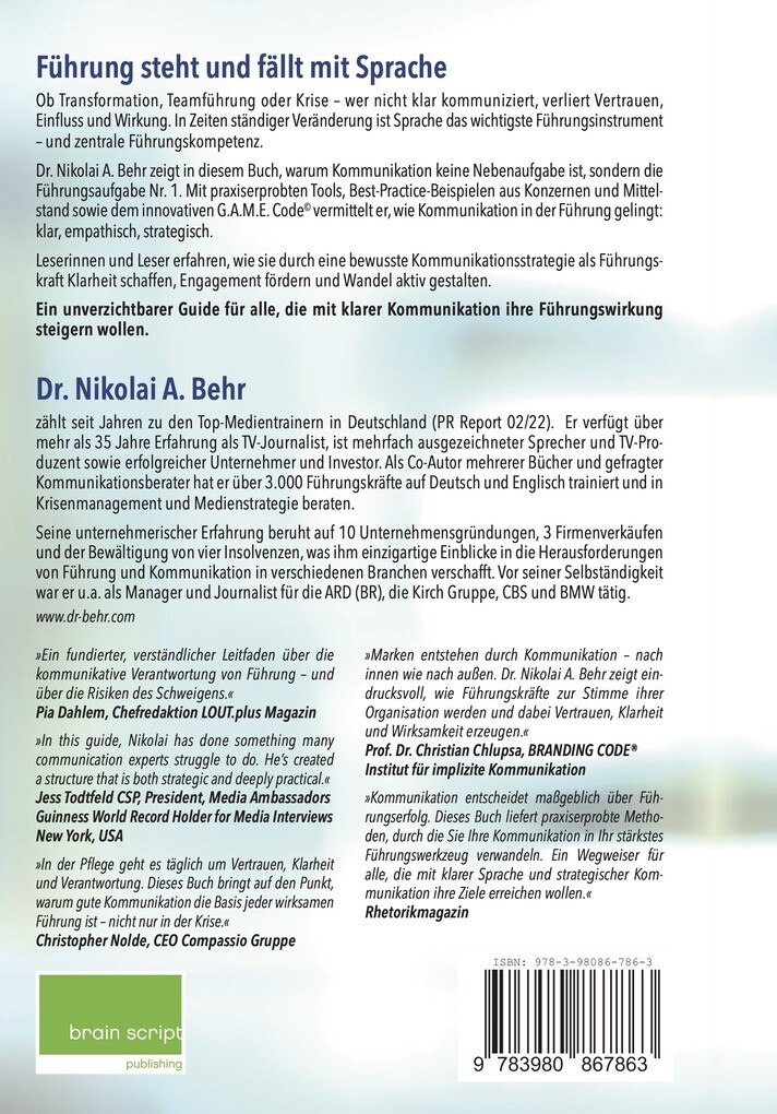 Weitere Ansicht: Führungsaufgabe Nr. 1: Kommunikation | Nikolai A. Behr