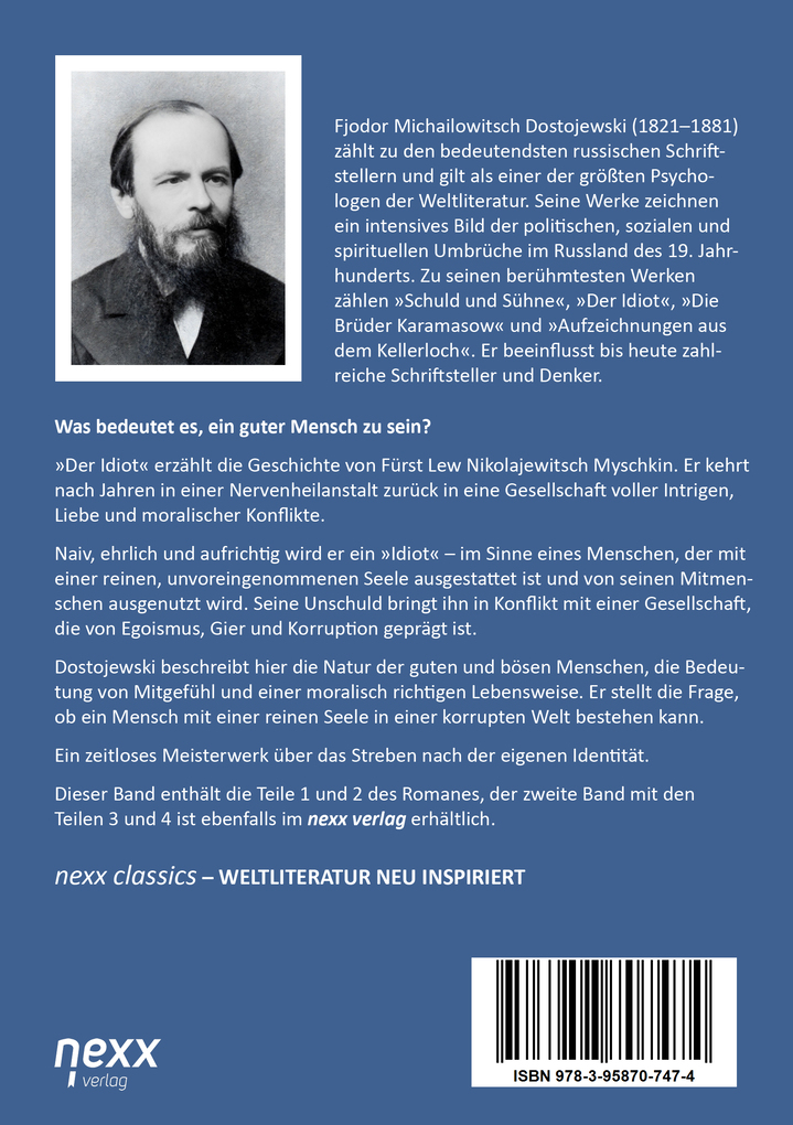 Weitere Ansicht: Der Idiot | Fjodor Michailowitsch Dostojewski