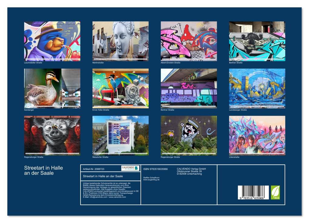 Weitere Ansicht: Streetart in Halle an der Saale (Wandkalender 2026 DIN A3 quer), CALVENDO Monatskalender | Steffen Schellhorn, Calvendo