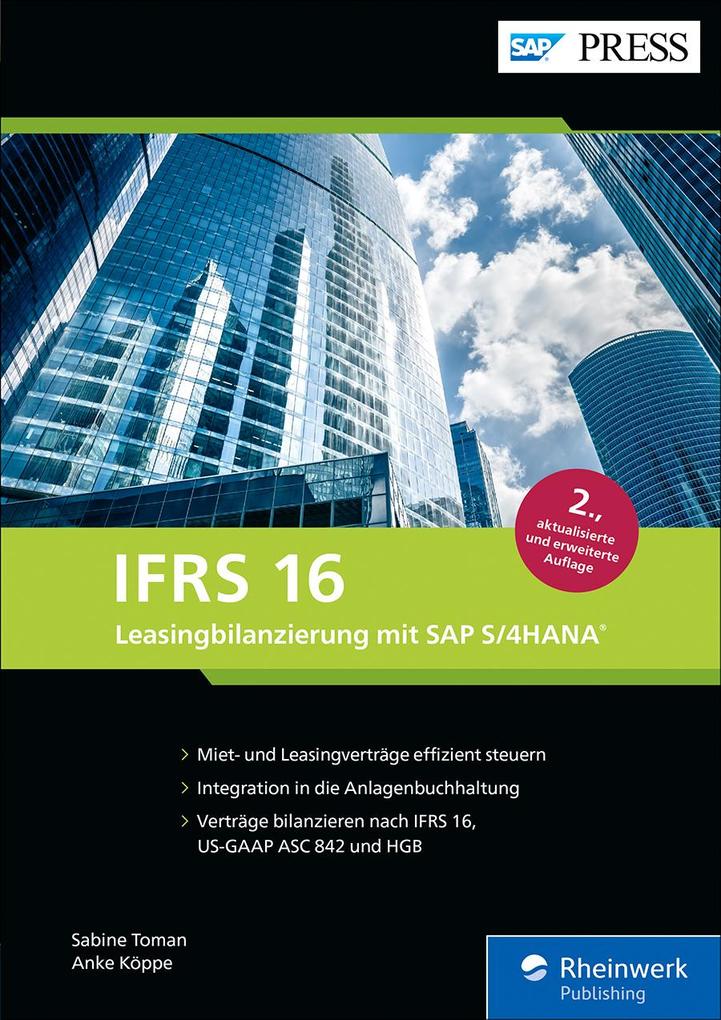 Produktbild: IFRS 16 - Leasingbilanzierung mit SAP S/4HANA | Anke Köppe, Sabine Toman