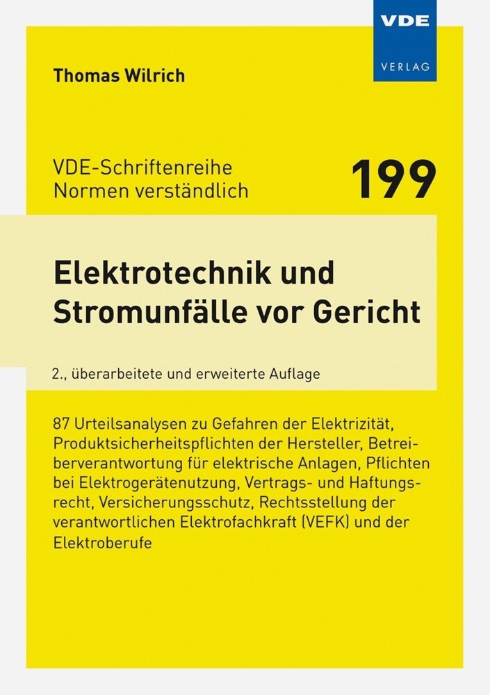 Produktbild: Elektrotechnik und Stromunfälle vor Gericht | Thomas Wilrich