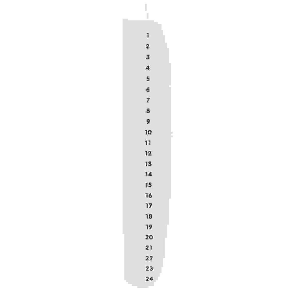 Produktbild: Adventskalender Kerze 1-24, Weiß
