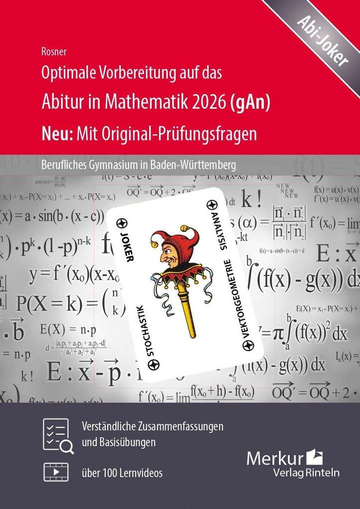 Produktbild: Optimale Vorbereitung auf das Abitur in Mathematik 2026 - Grundlegendes Anforderungsniveau | Stefan Rosner