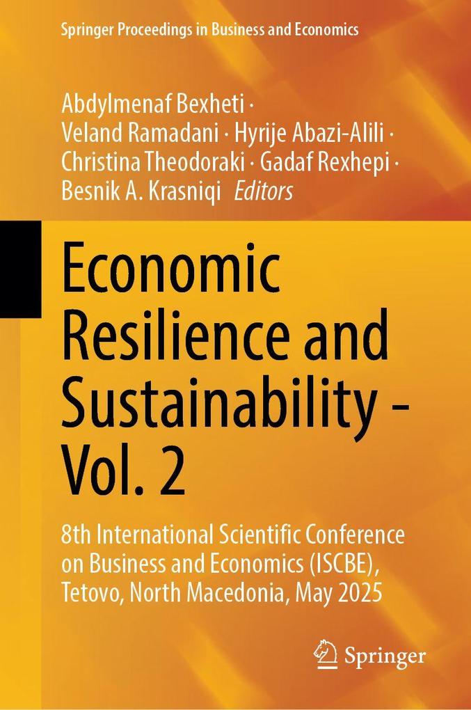 Produktbild: Economic Resilience and Sustainability - Vol. 2